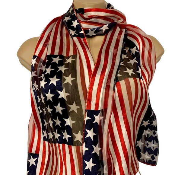 American Flag‎ Stars & Stripes Scarf - Picture 1 of 4
